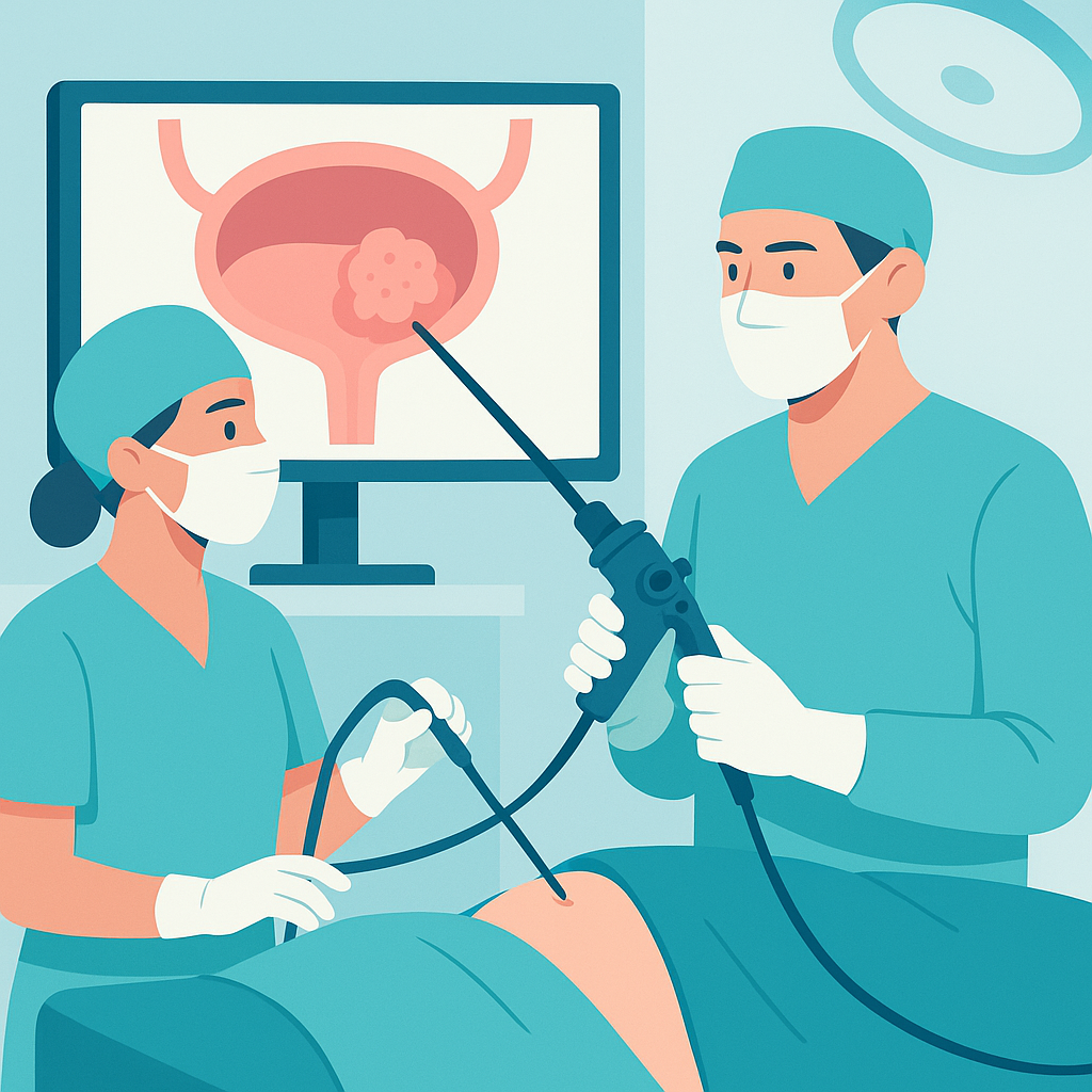 Illustration medicale - Actualités dans la détection endoscopique des tumeurs de vessie