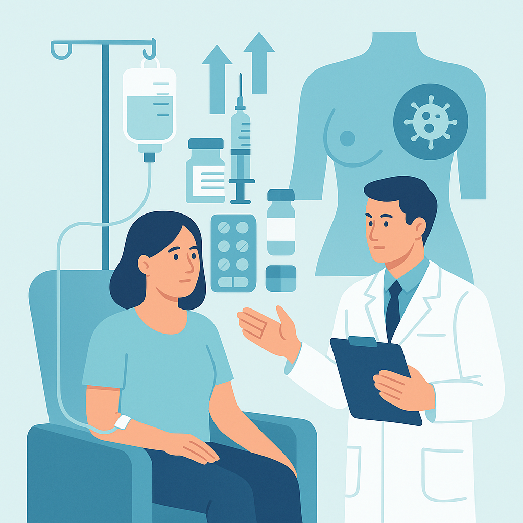 Illustration medicale - Actualités sur l'intensification des traitements adjuvants en onco sein