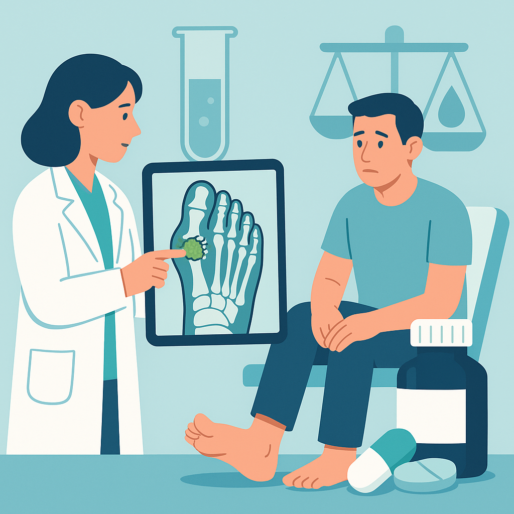 Illustration medicale - Actualités thérapeutiques dans la goutte