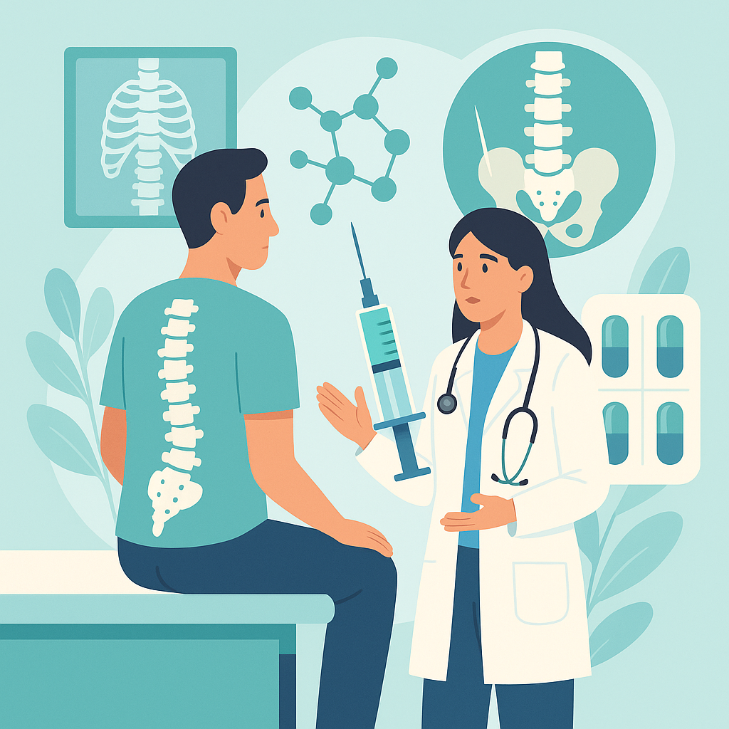 Illustration medicale - Après les anti TNF, les nouveaux biomédicaments dans la spondyloarthrite.