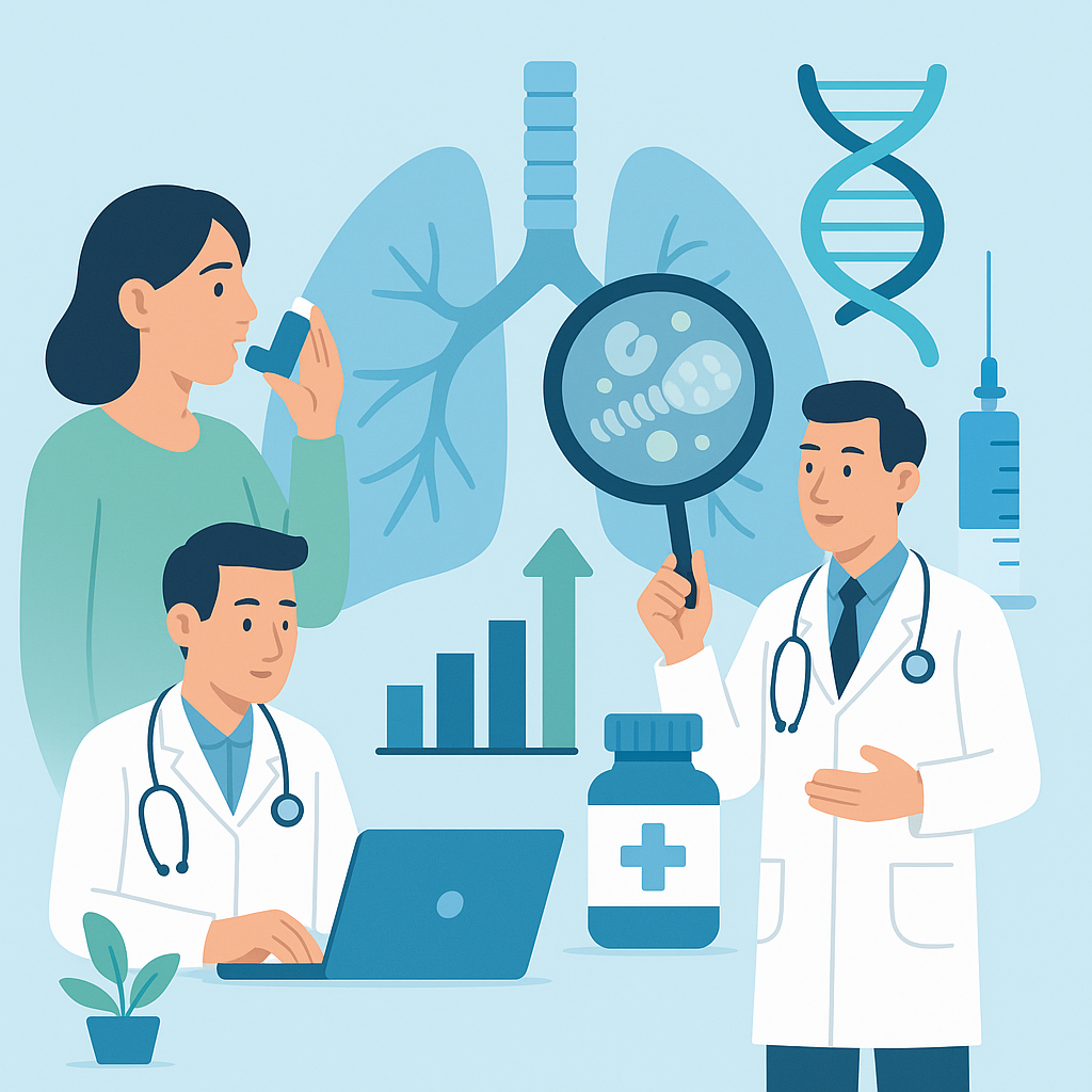 Illustration medicale - Avancées thérapeutiques dans la prise en charge de l'asthme