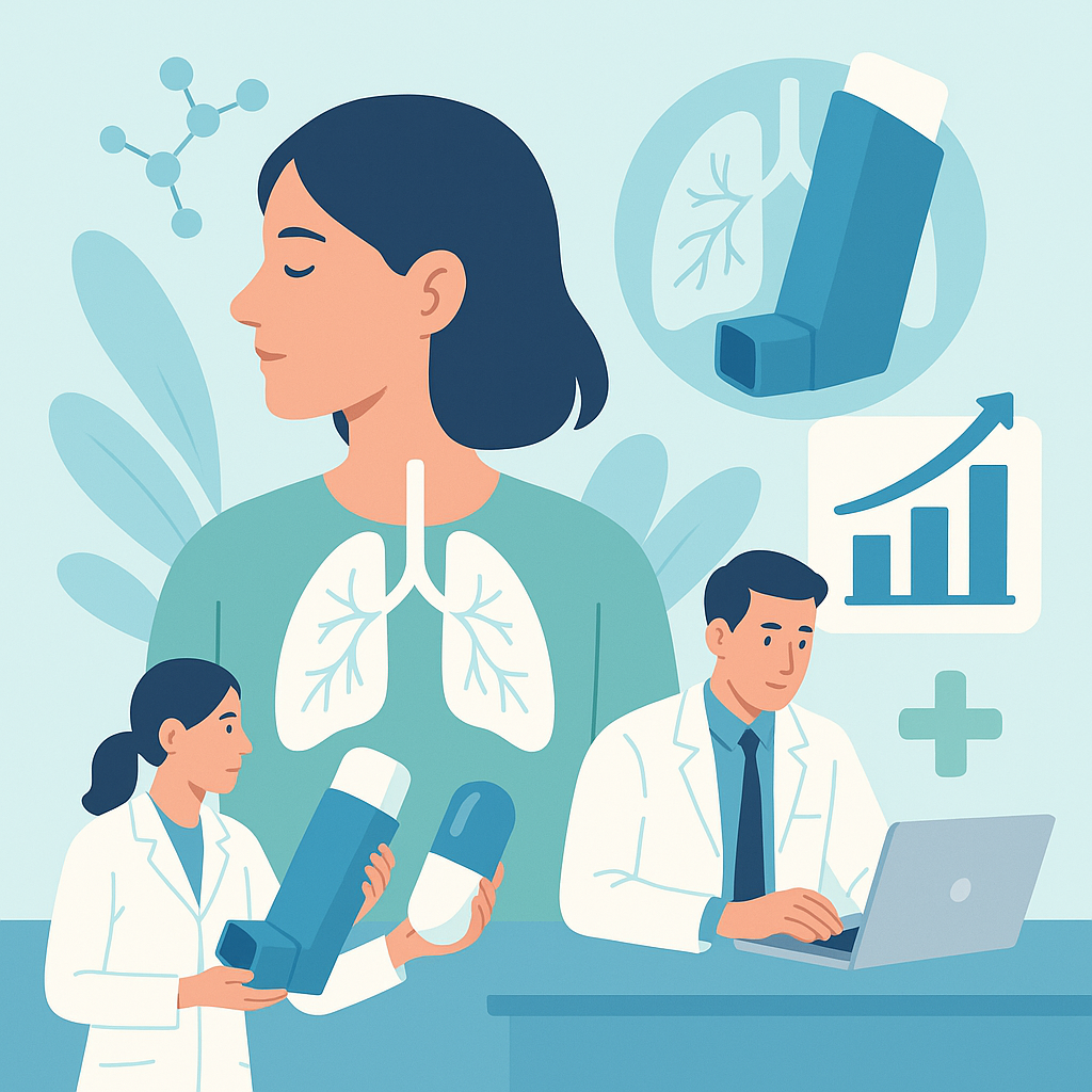 Illustration medicale - Avancées thérapeutiques dans la prise en charge de l'asthme