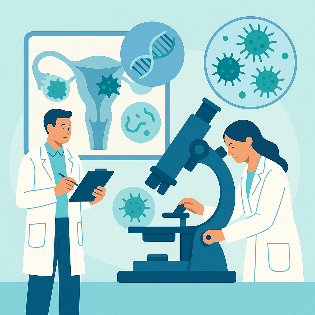 Illustration medicale - Biologie des tumeurs épithéliales de l'ovaire et de l'endomètre : Ce qu'il faut savoir pour une meilleure prise en charge thérapeutique