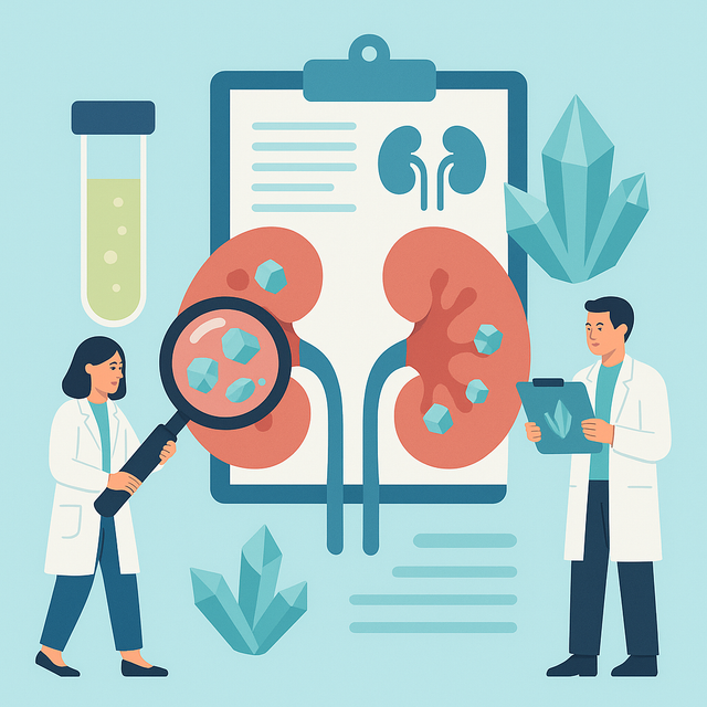 Diagnostic de la maladie lithiasique rénale et des néphropathies cristallines