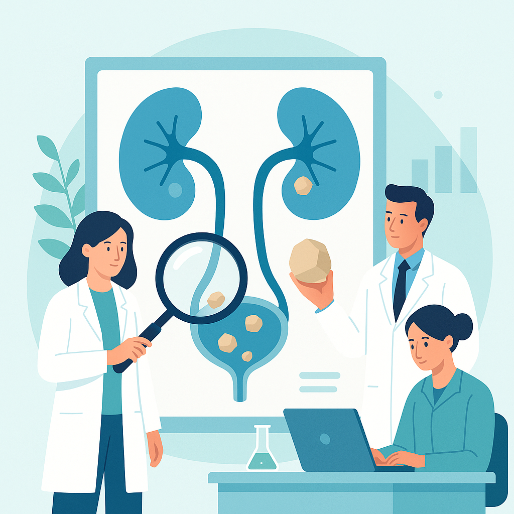 Illustration medicale - Edito du dossier Lithiase urinaire