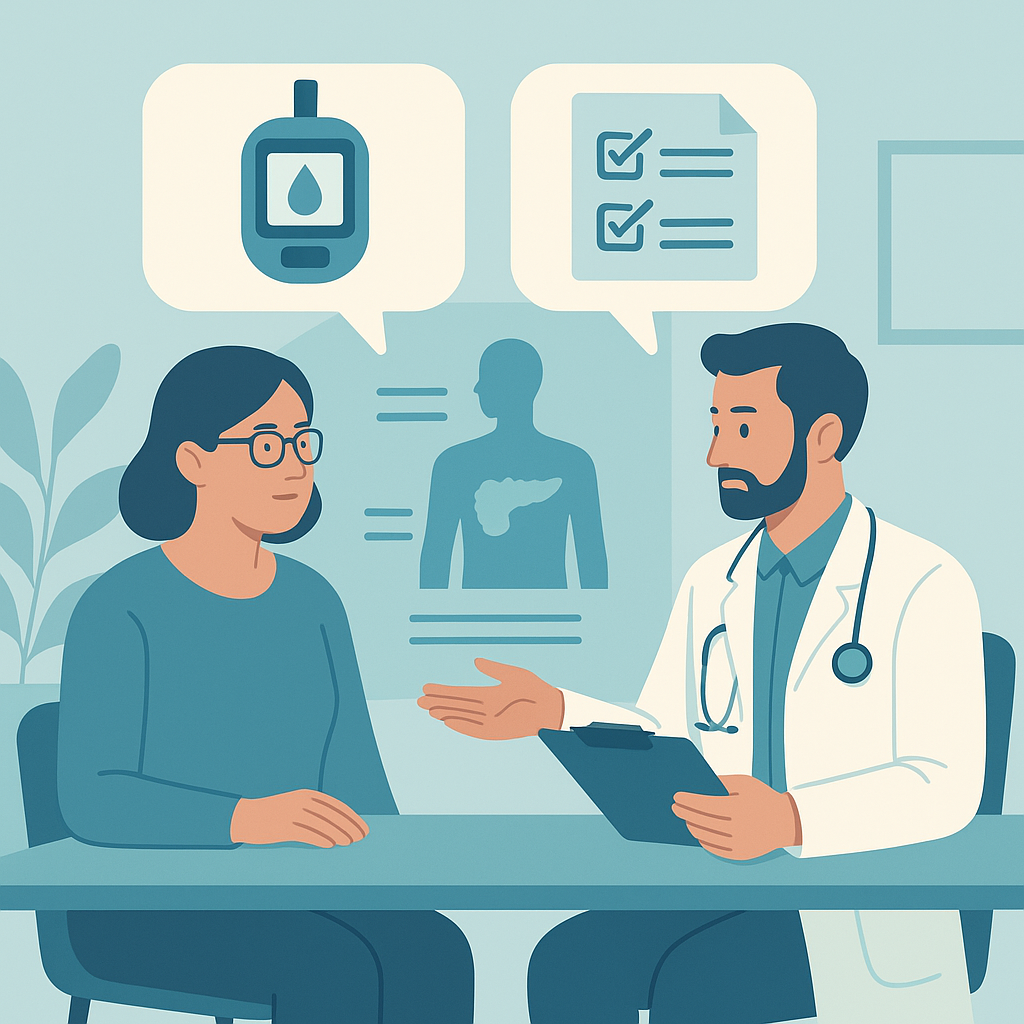 Illustration medicale - Education thérapeutique en diabétologie - Décision médicale partagée