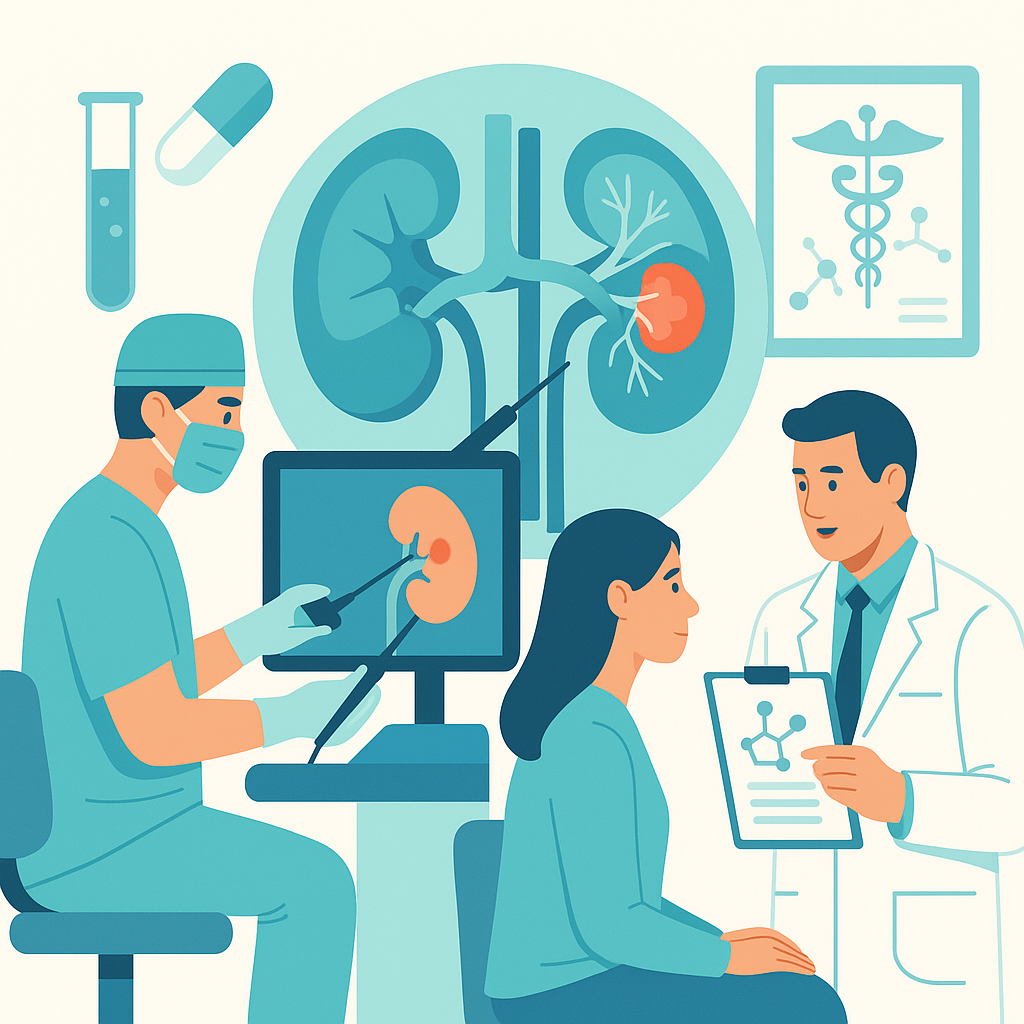 Illustration medicale - Evolutions récentes dans la prise en charge chirurgicale et médicale du cancer du rein