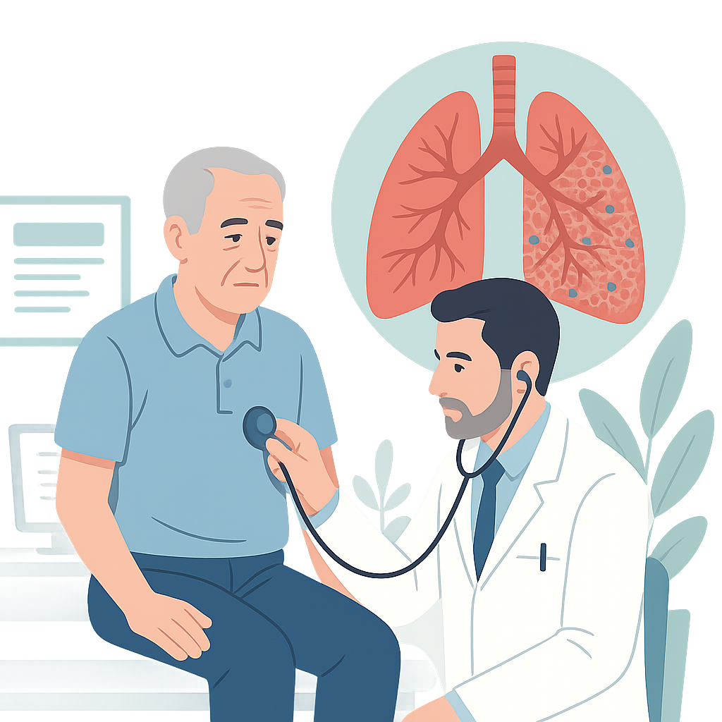 Illustration medicale - Fibrose pulmonaire idiopathique