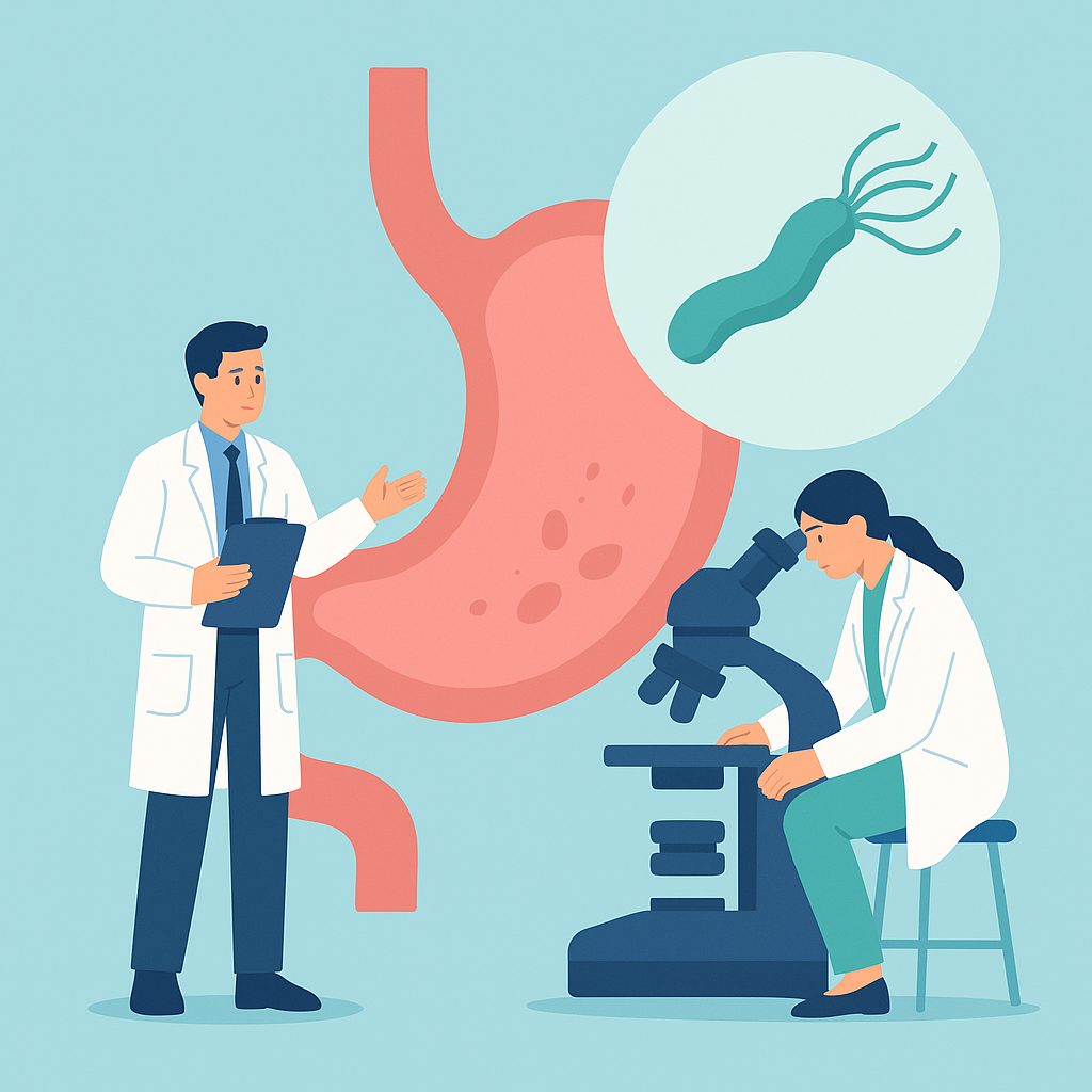 Illustration medicale - HELICOBACTER PYLORI
