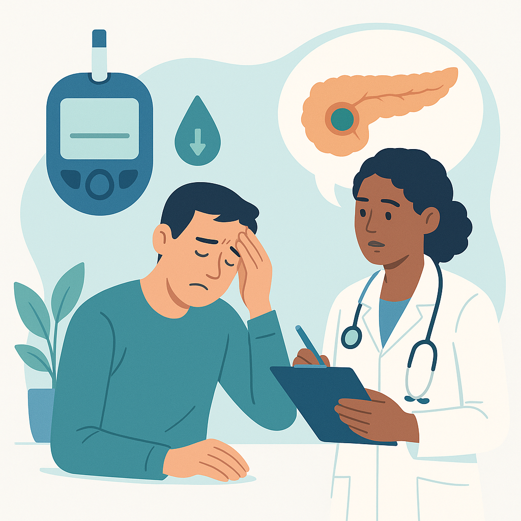 Illustration medicale - Hypoglycémies chez le non diabétique : et si c'était un insulinome ?