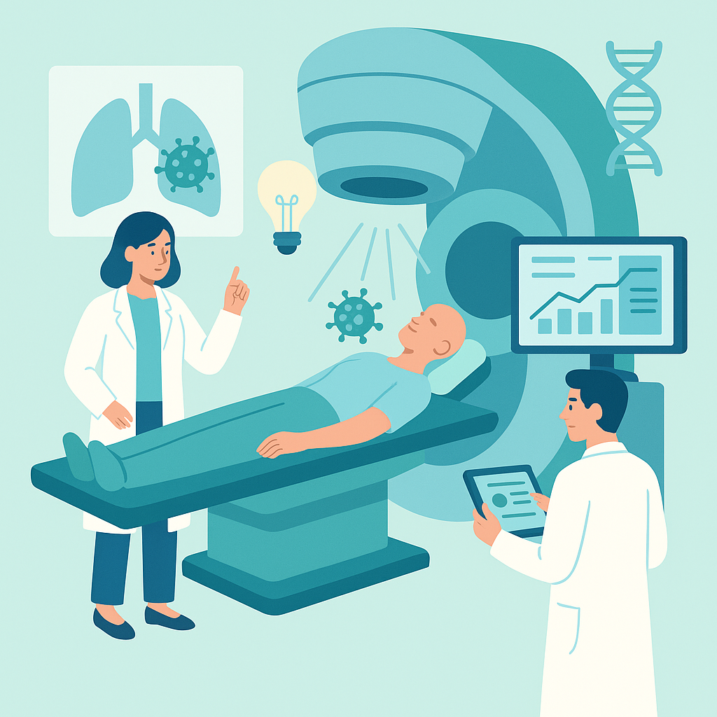Illustration medicale - Innovations et nouveaux concepts en Oncologie Radiothérapie