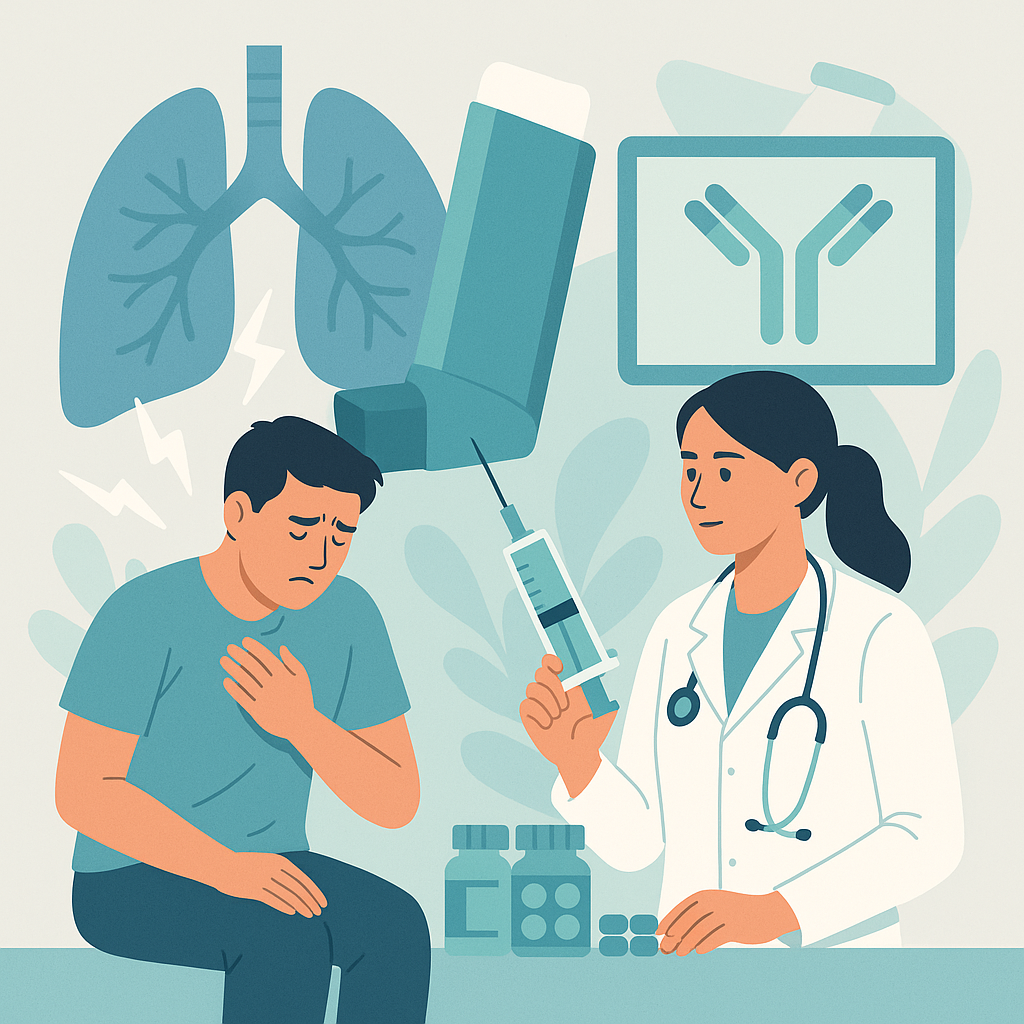 Illustration medicale - L'asthme sévère à l'ère des thérapies ciblées