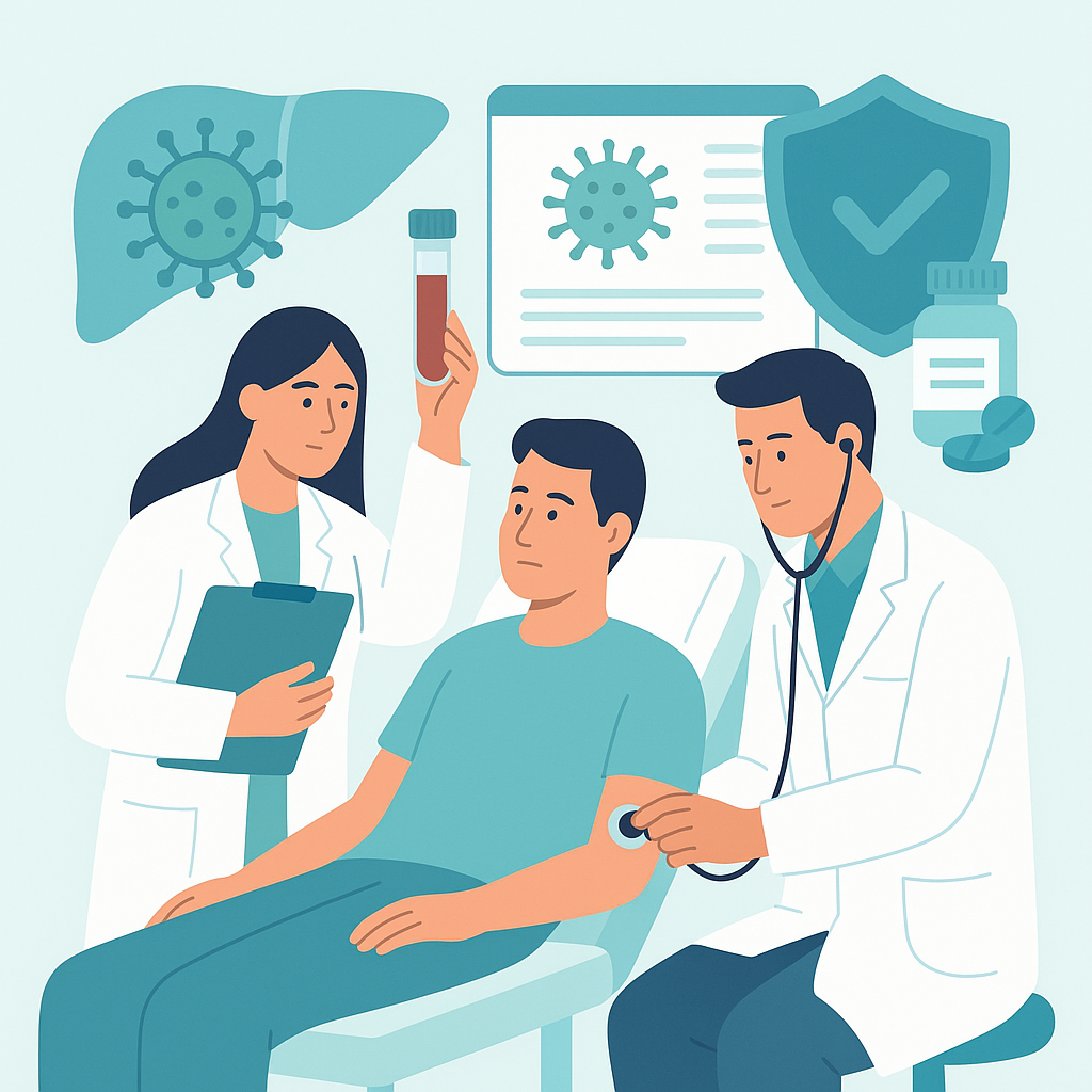 Illustration medicale - L'hépatite C en 2018