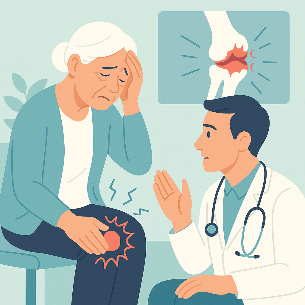 Illustration medicale - La douleur de l'arthrose