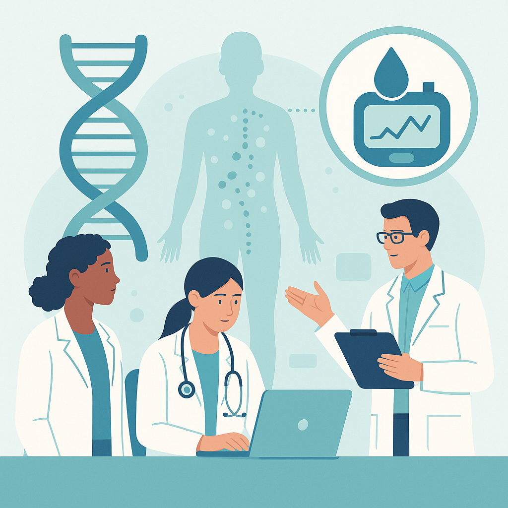 Illustration medicale - La génétique du diabète de type 2 aujourd'hui : vers la médecine de précision