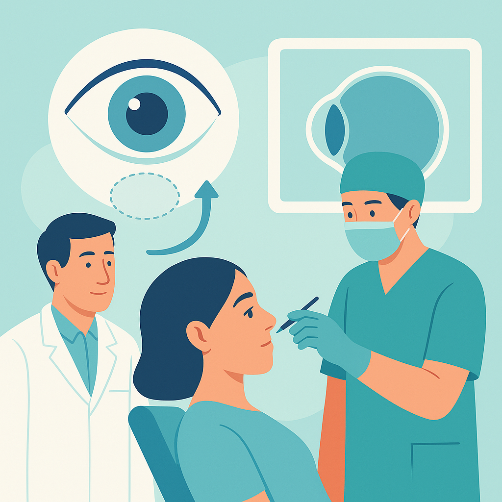 Illustration medicale - La greffe de cornée évolue