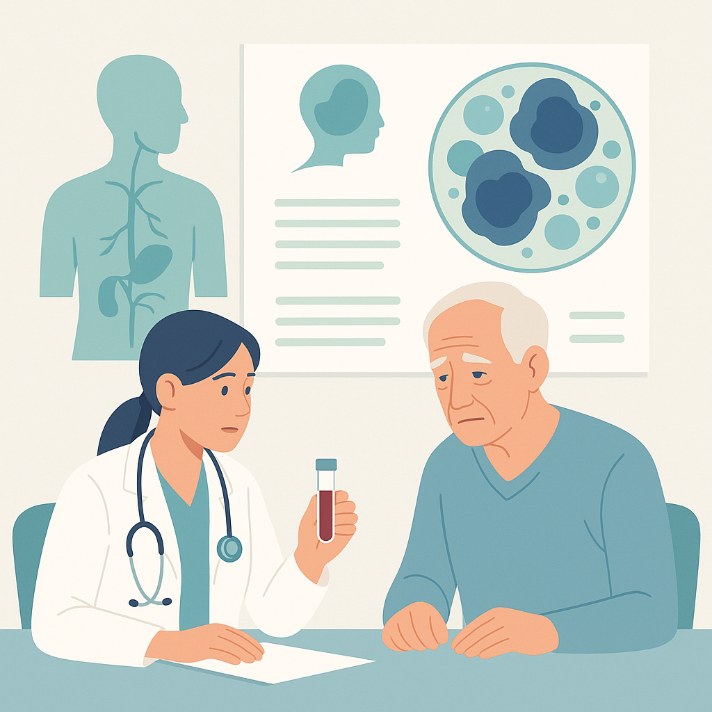 Illustration medicale - La leucémie lymphoïde chronique (LLC)