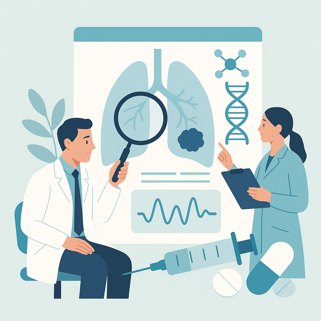 Illustration medicale - La médecine de précision dans le cancer du poumon : actualités et perspectives