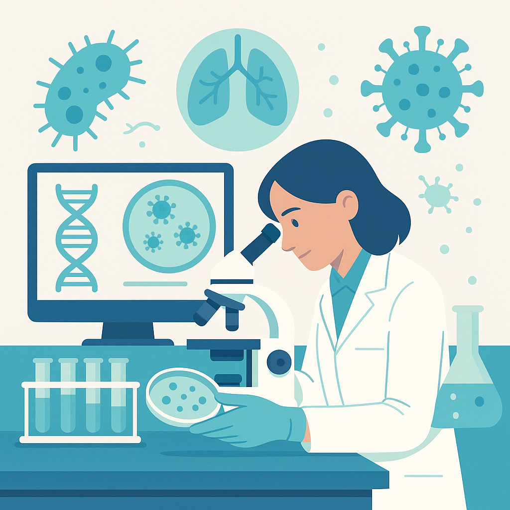 Illustration medicale - La recherche en Infectiologie