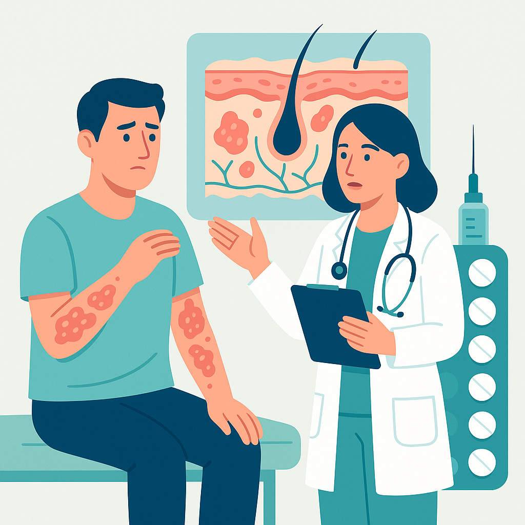 Illustration medicale - Le psoriasis : actualités thérapeutiques