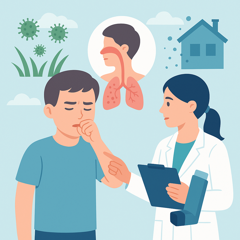 Illustration medicale - Les allergies respiratoires