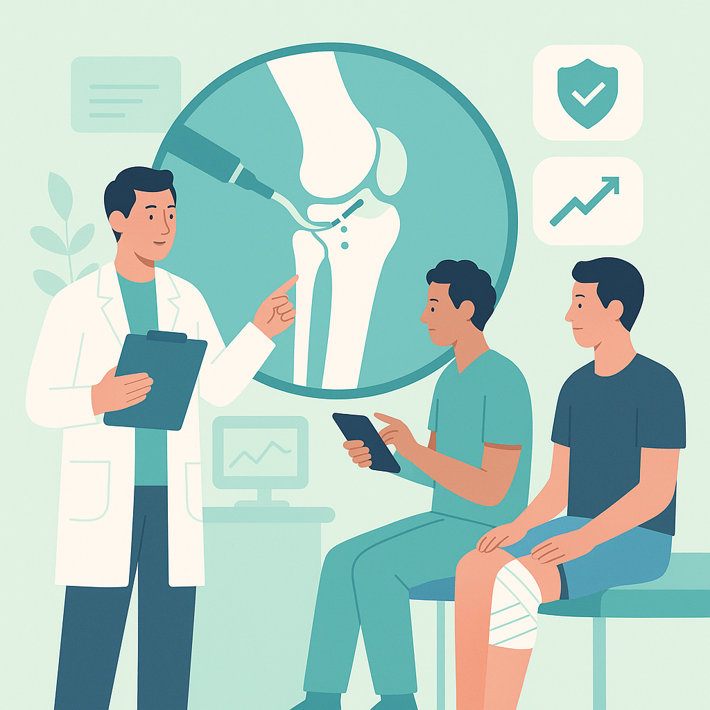 Illustration medicale - Les avancées récentes en ligamentoplastie du LCA - Nouvelles techniques et approches pour réduire le risque de rerupture