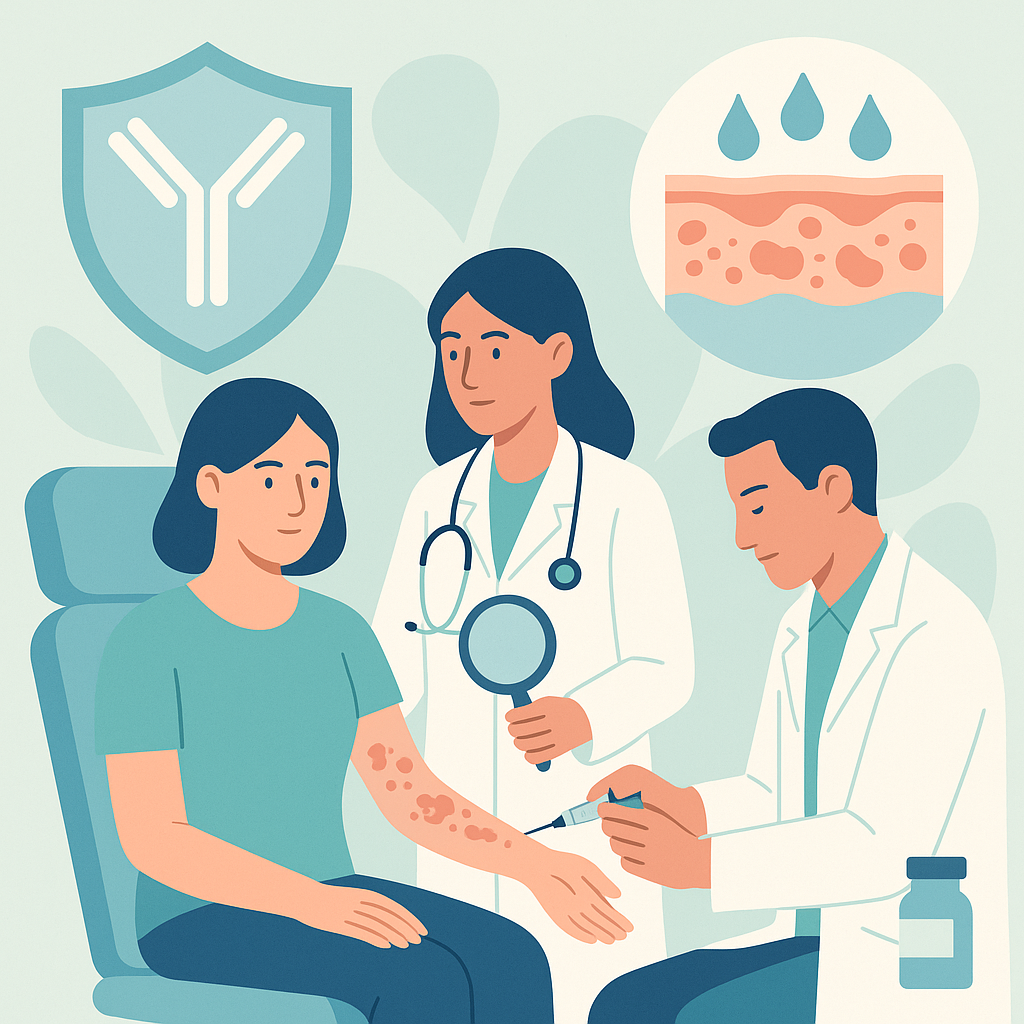 Illustration medicale - Les Biothérapies en dermatologie