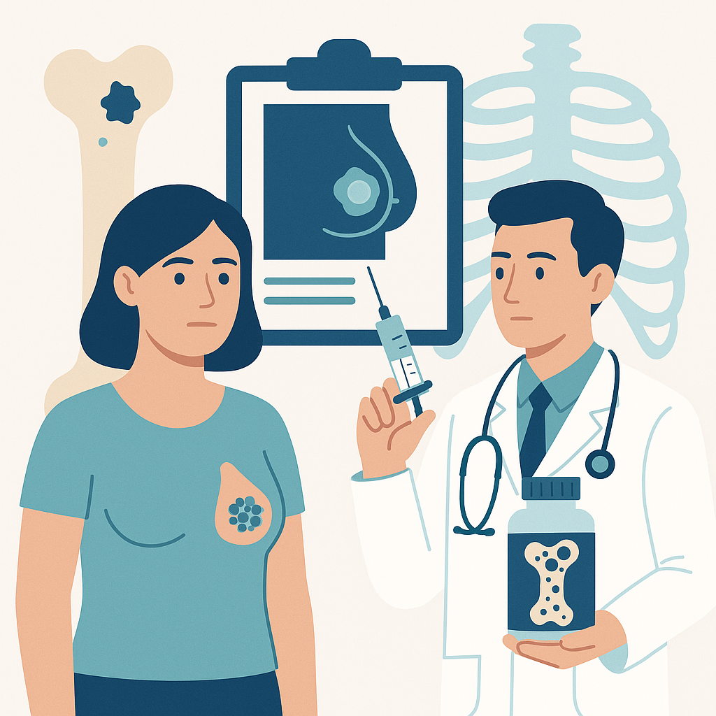 Illustration medicale - Les biphosphonates (et anti rankl) dans le cancer du sein