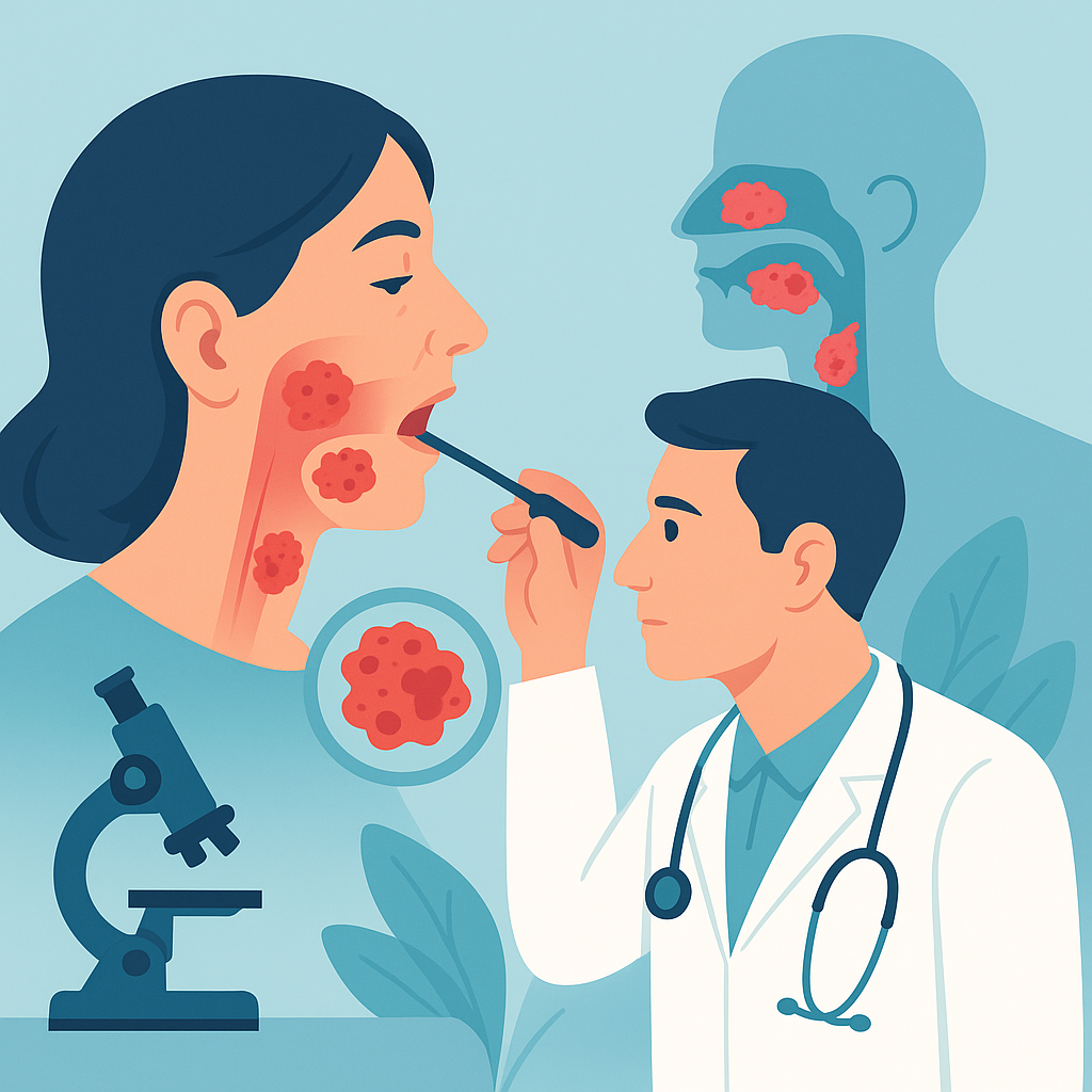 Illustration medicale - Les cancers des voies aérodigestives supérieures