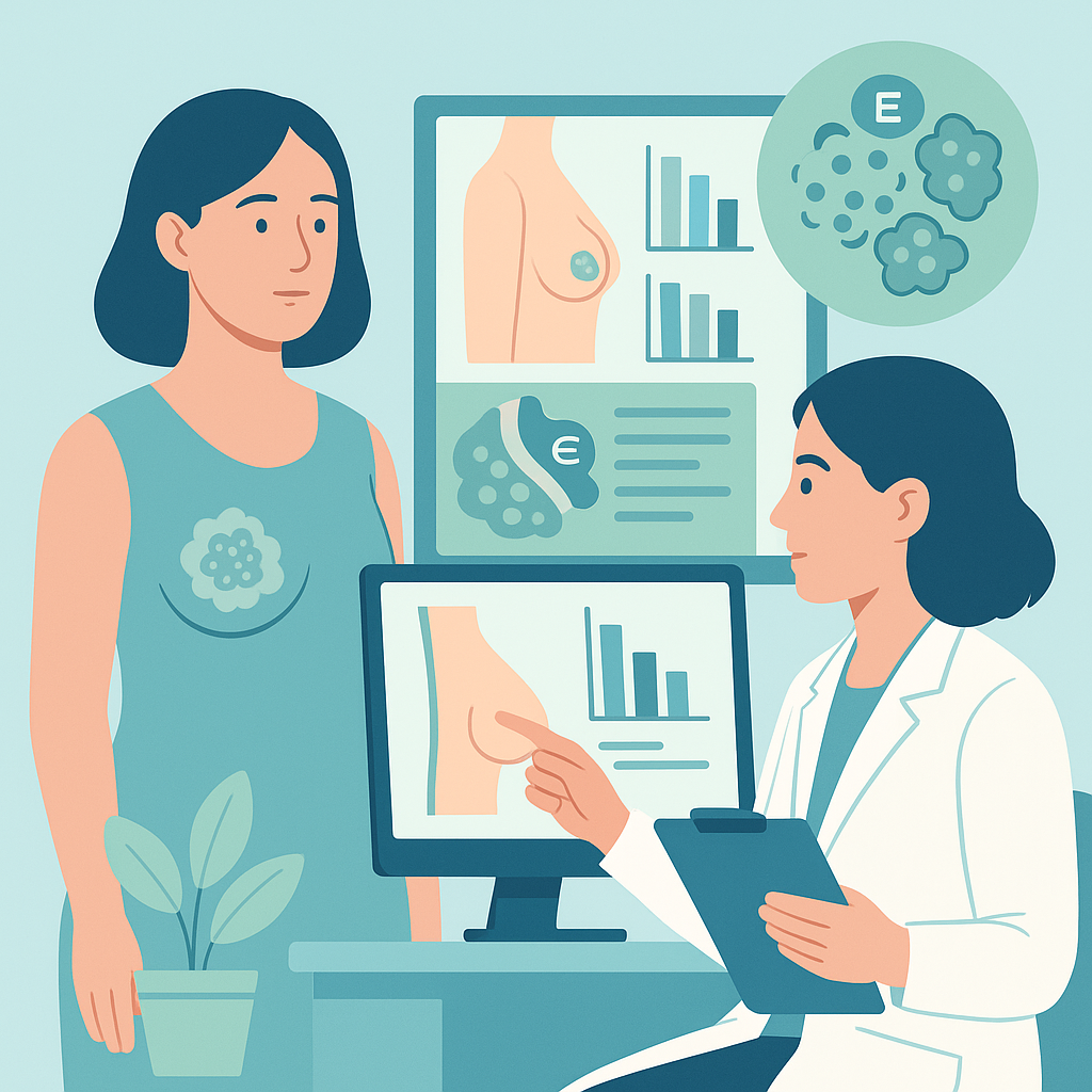 Illustration medicale - Les cancers du sein RH+ HER2-