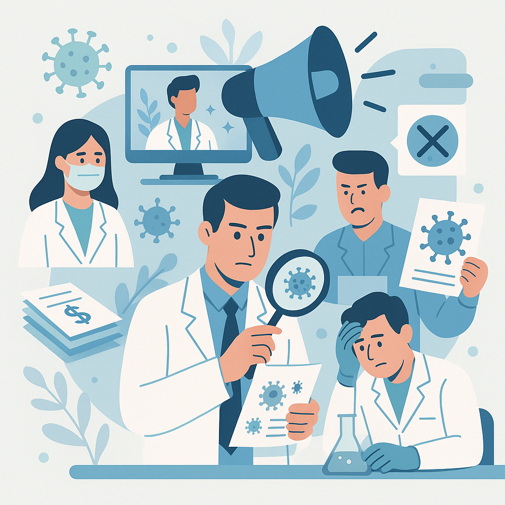Illustration medicale - Les dérives de la communication de la science au temps de la Covid-19