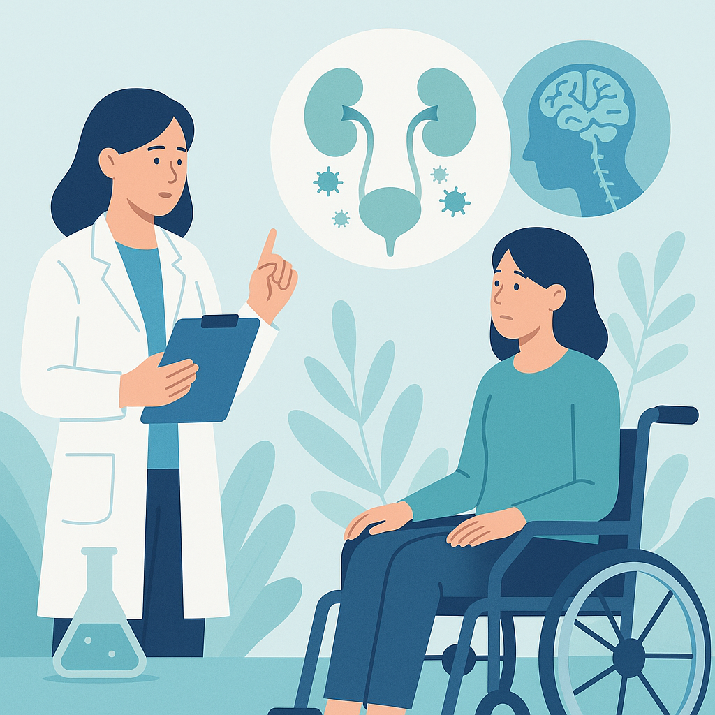 Illustration medicale - Les infections urinaires dans la sclérose en plaques