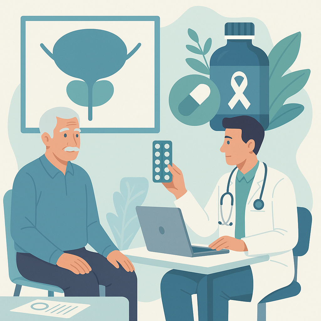 Illustration medicale - Les nouveaux médicaments du cancer de la prostate