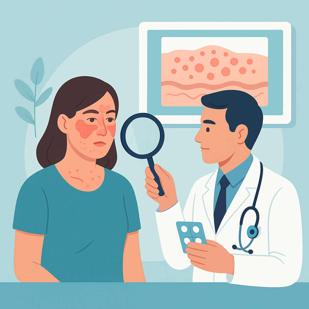 Illustration medicale - Lupus cutané : de la clinique au traitement