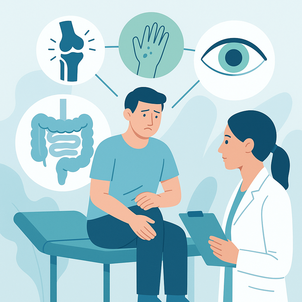 Illustration medicale - MANIFESTATIONS EXTRA-INTESTINALES