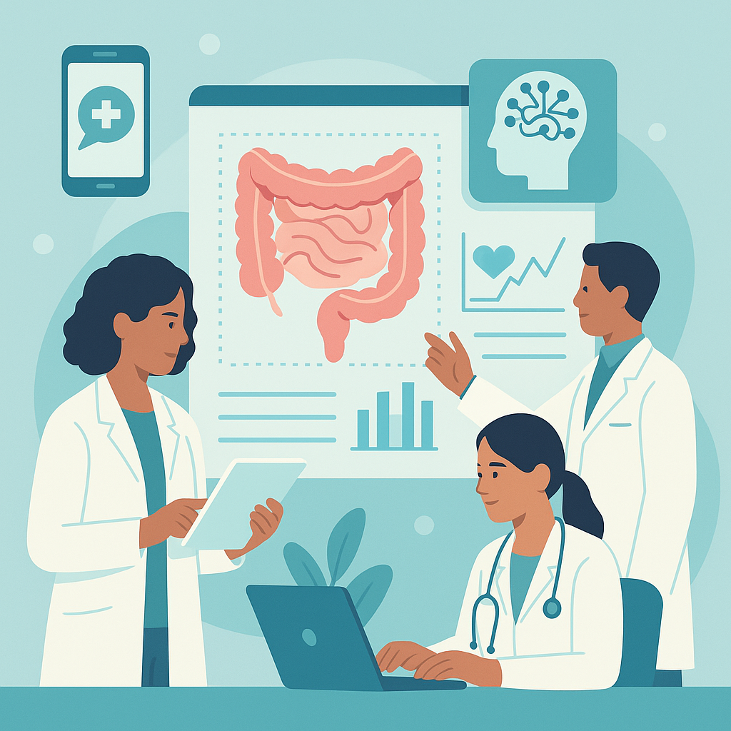 Illustration medicale - NOUVEAUX OUTILS ET ENJEUX POUR LE MONITORING DES MICI