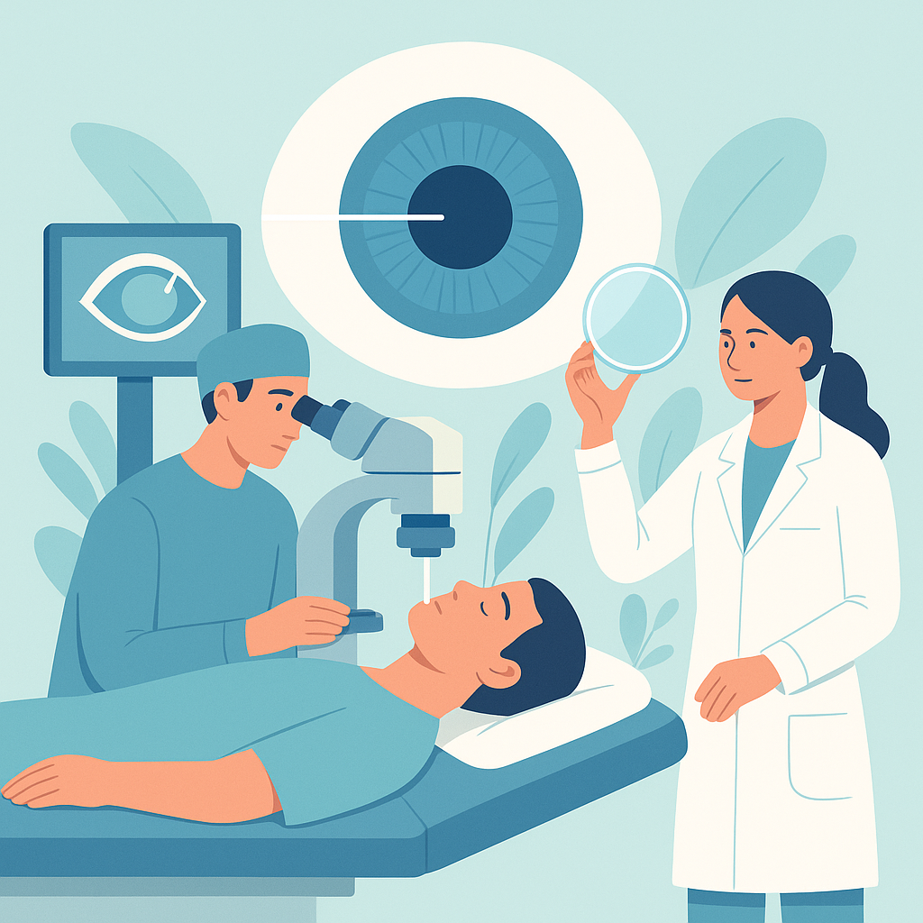 Illustration medicale - Nouvelles approches dans la chirurgie de la réfraction