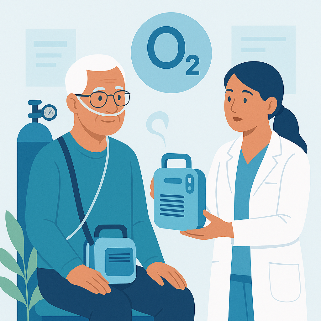 Illustration medicale - Nouvelles en oxygénothérapie de domicile : les extracteurs portables