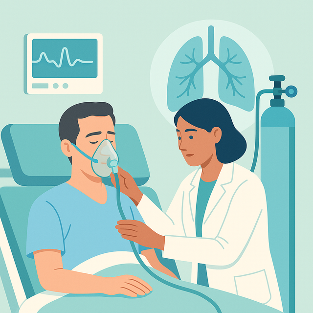 Oxygénothérapie au cours de l'insuffisance respiratoire aiguë