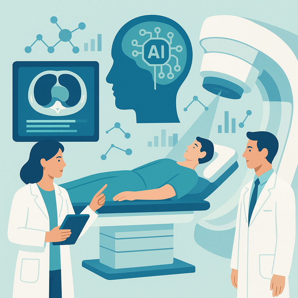 Illustration medicale - PLACE DE L'INTELLIGENCE ARTIFICIELLE EN ONCOLOGIE RADIOTHÉRAPIE