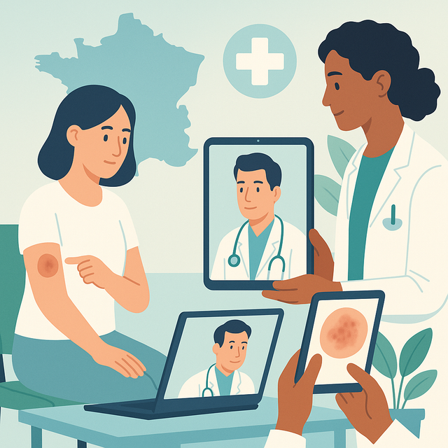 Place de la télé-dermatologie en France