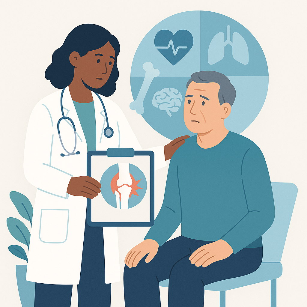 Illustration medicale - Pourquoi et comment prendre en charge les comorbidités au cours des rhumatismes inflammatoires chroniques ?
