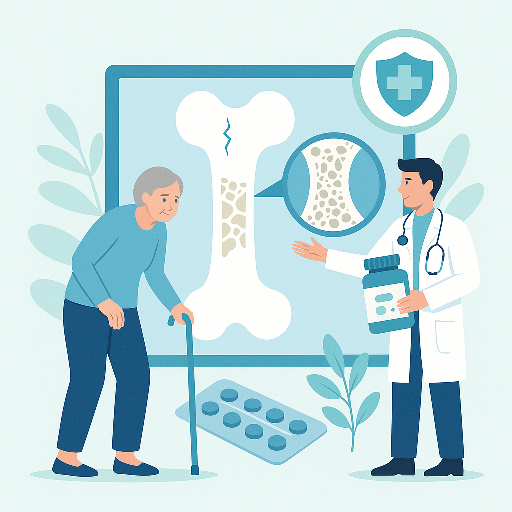 Illustration medicale - Prévention et traitement de l'ostéoporose cortico-induite