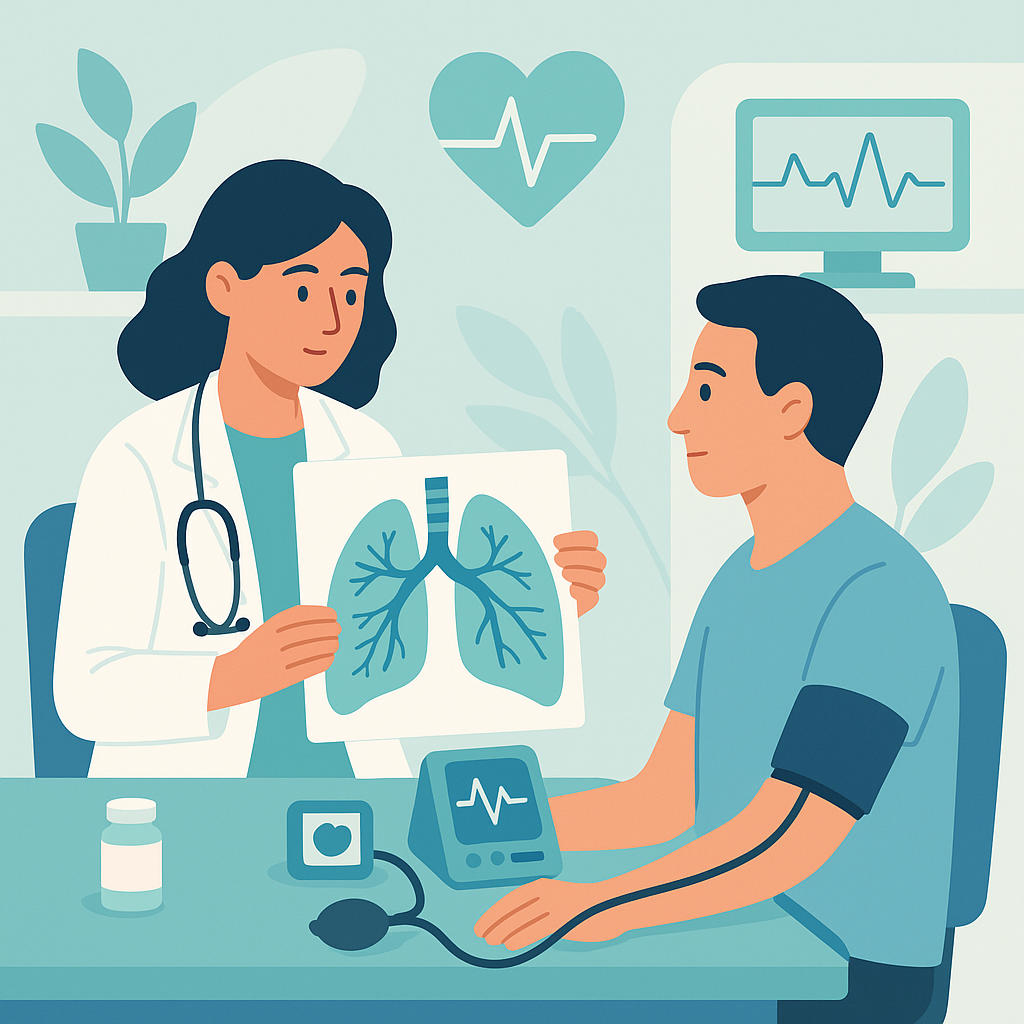 Illustration medicale - Prise en charge de l'hypertension artérielle pulmonaire idiopathique