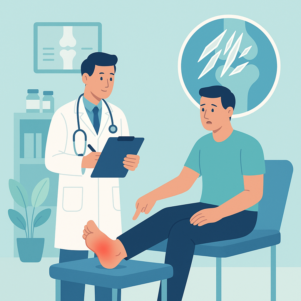 Illustration medicale - Prise en charge de la goutte en 2020