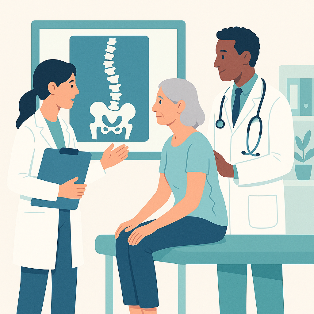 Illustration medicale - Prise en charge de la scoliose de l'adulte