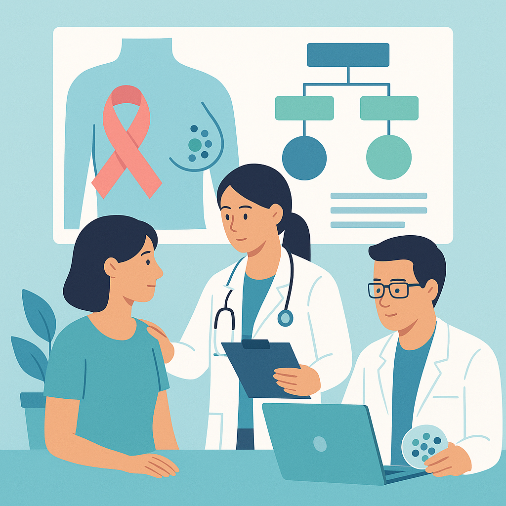 Illustration medicale - Prise en charge du cancer du sein