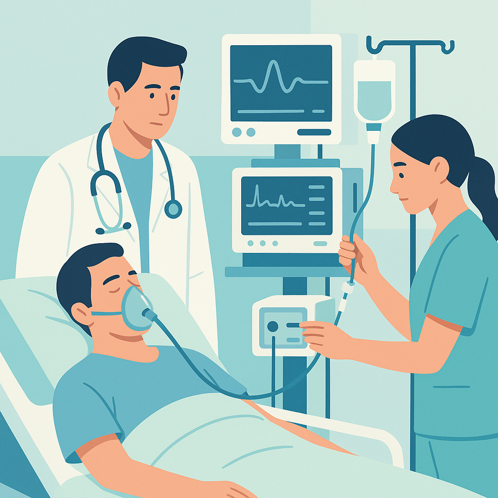 Illustration medicale - Réanimations et Réanimateurs