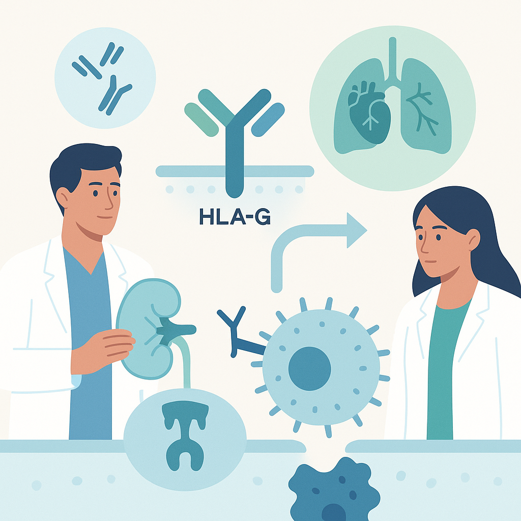 Illustration medicale - Rôle de la molécule HLA-G dans la greffe d'organe et la réponse anti-tumorale