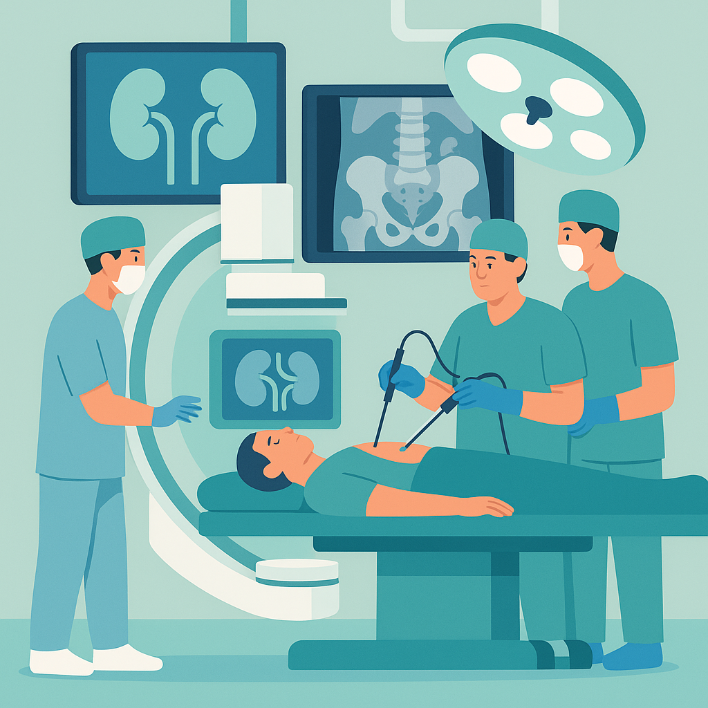 Illustration medicale - Salle hybride et Urologie